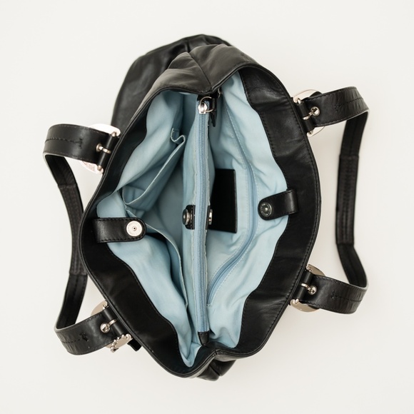 Coach Black Leather Tote Bag - Picture 6 of 15